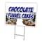 Signmission Chocolate Funnel Cakes Yard & Stake outdoor plastic coroplast window, C-2436 Chocolate Funnel Cakes C-2436 Chocolate Funnel Cakes - alternate 1